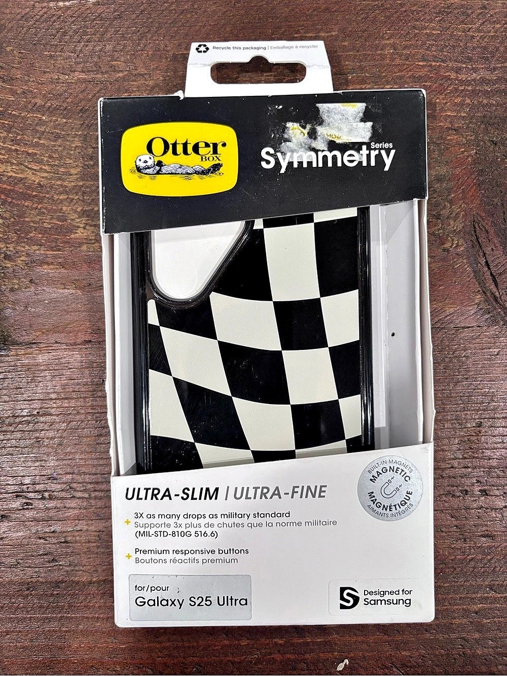 Samsung Galaxy S25 Ultra OtterBox Symmetry Series Checkered Case NWT